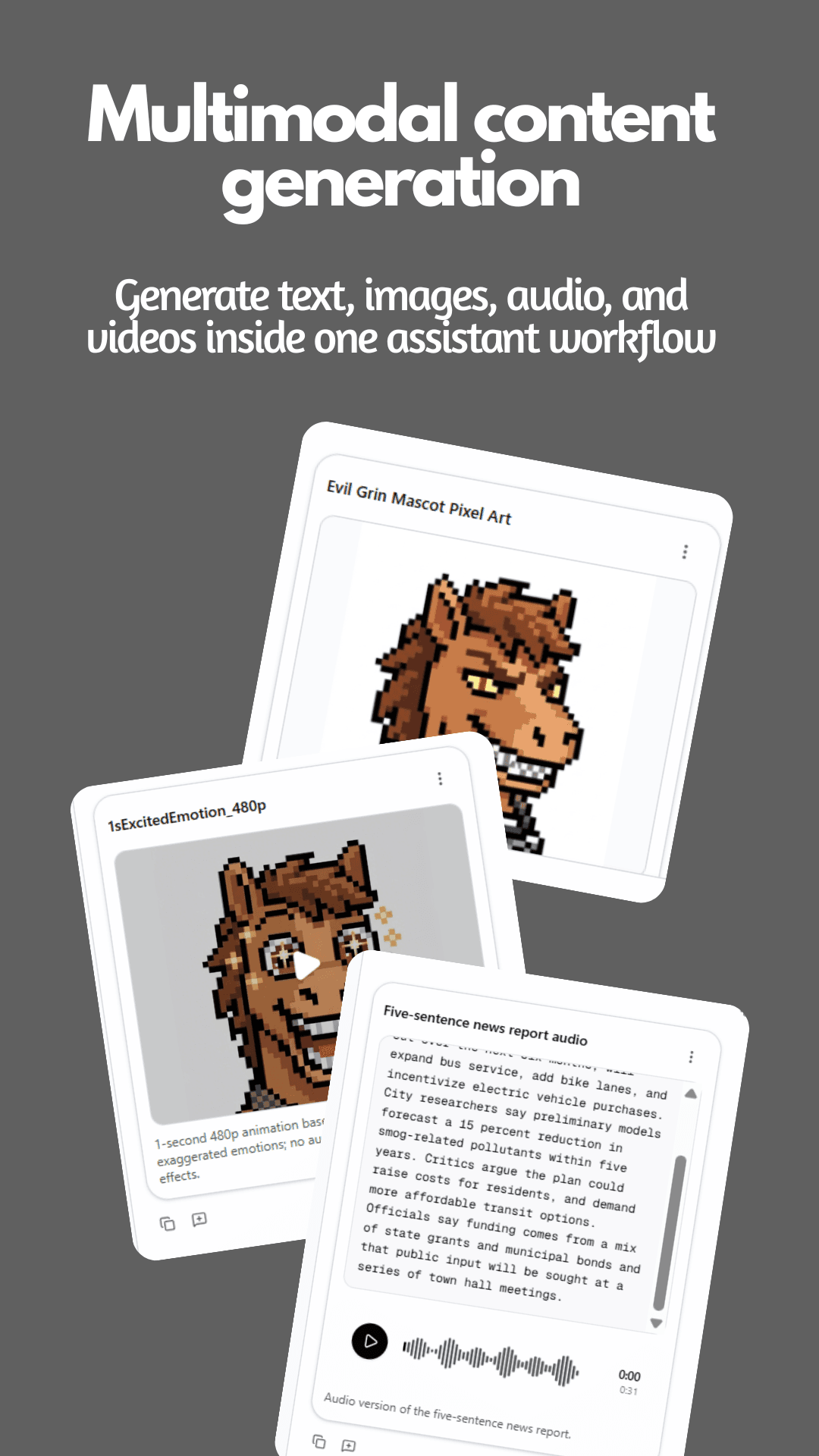 Multimodal content generation